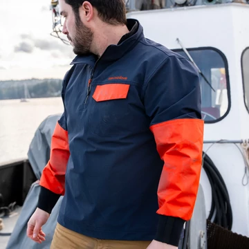 GRUNDÉNS FISHPICKING 1/2 ZIP SHIRT