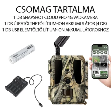 Csomagajánlat - Dörr SnapShot Cloud PRO 4G  kamera Li-ion kompatibilis szett