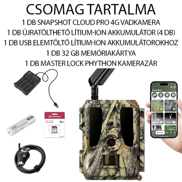 Csomagajánlat - Dörr SnapShot Cloud PRO 4G  kamera Li-ion kompatibilis szett