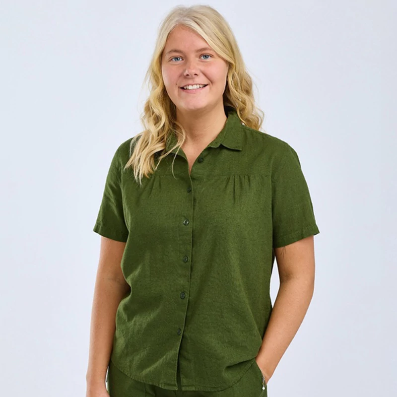 PINEWOOD® Värnamo InsectSafe® Hemp MixShort rövid ujjú női ing