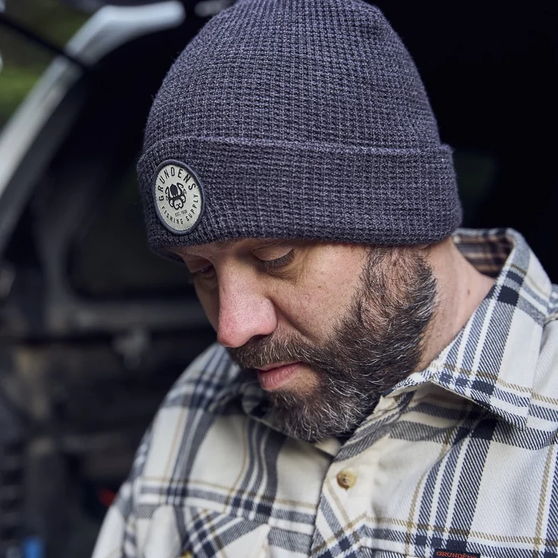 GRUNDÉNS ANCHOR WAFFLE BEANIE